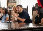 El alcalde de Guayaquil, Aquiles Álvarez, durante una sesión del Concejo Cantonal.