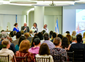 Alegría Amador,  Ezio Garay, Delia María Torres y Germán Arteta durante su presentación.