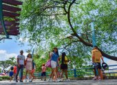 Espacios. Las familias realizan diversas actividades en el parque Forestal (sur de Guayaquil) los fines de semana, en los que se evidencia un mayor dinamismo.
