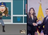 La funcionaria, parodiada en la serie South Park, estuvo de visita en Ecuador el pasado 1 de agosto.