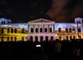 550 ciudadanos infractores realizan trabajo comunitario en el Festival de luces en Quito.