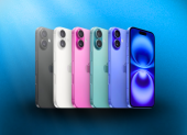 En la foto: el iPhone 16 en las diferentes opciones de colores que existen.