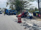 Un accidente se registró en la vía Daule - Nobol, en la provincia de Guayas, la tarde de este jueves 14 de agosto.
