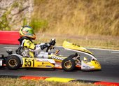 Julián Rivera, figura del karting mundial, en una de sus más recientes competencias.