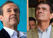 Combo de dos fotografías donde aparecen Jorge Quiroga (i) y Rodrigo Paz Pereira.