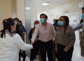 Los ministros de Salud Jimmy Martín y de Gobierno Zaida Rovira visitaron el Hospital Monte Sinaí