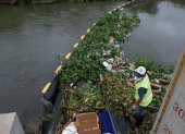 En el río Portoviejo se logró reciclar el 65,1 % del plástico que llega.