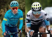 Los ciclistas Martín López (i) y Jefferson Cepeda serán los únicos representantes ecuatorianos en la Vuelta a España.