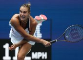 Aryna Sabalenka, que se deshizo de la suiza Rebeka Masarova (108) por 7-5 y 6-1.
