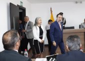 La audiciencia contra Pabel Muñoz se realizó en la Corte de Justicia de Pichincha.