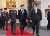 Marco Rubio llegó a Carondelet para mantener una reunión junto a Daniel Noboa.