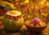 Dos platos típicos de Ecuador son el balón y el encebollado.
