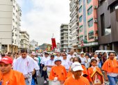 El evento religioso congregó a integrantes de más de una treintena de parroquias marianas de Guayaquil.