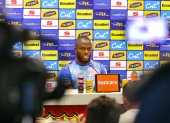El jugador de la selección Ecuador, Enner Valencia, en una de sus ultimas previo al último duelo eliminatoria ante Argentina.