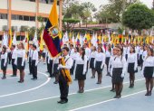 Cada 26 de septiembre se conmemora el Día de la Bandera Nacional y se realiza el juramento a la bandera en todos los establecimientos educativos del país.