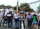 La marcha se realizó en el centro de la ciudad de Guayaquil.
