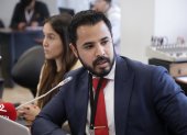 El 1 de marzo de 2024, Andrés Alprecht (d), entonces subsecretario de Planificación y Economía de Defensa en su comparecencia ante la Comisión de Régimen Económico de la Asamblea.