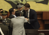 Conflicto: El asambleísta de RC Juan Pablo Molina cuestionó la decisión del presidente Niels Olsen en el Pleno este 16 de septiembre de 2025.
