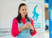 La prefecta del Guayas, Marcela Aguiñaga, respondió  a las declaraciones de Luisa González, presidenta del movimiento Revolución Ciudadana.