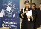 La presidenta de la Sección de Primera Instancia para Casos de Reconocimiento de Verdad y Responsabilidad de la Jurisdicción Especial para la Paz (JEP), Ana Manuela Ochoa Arias.