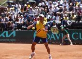 Gonzalo Escobar hizo dúo con Diego Hidalgo durante la serie Copa Davis ante Bosnia y Herzegovina.