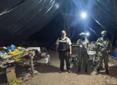 El campamento ilegal fue localizado y destruido por las Fuerzas Armadas y la Policía en Puyango, Loja.