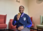 La atleta ecuatoriana Juleisy Angulo se convirtió en la primera mujer ecuatoriana campeona en un Mundial.