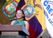 La presidenta del CNE habló sobre el proceso electoral del 16 de noviembre.