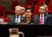 Gabriela Sommerfeld, canciller de Ecuador, ante la ONU.