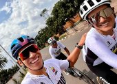 Richard Carapaz (d) Martín López (i) y Jonathan Caicedo (c) son los representantes de Ecuador en el Mundial de Ciclismo 2025.