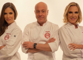 Jueces de MasterChef Celebrity Ecuador 2025 listos para una nueva temporada.