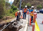 Trabajos. Personal de Epmmop trabajará en dos jornadas para evitar congestión vehicular en horas pico.