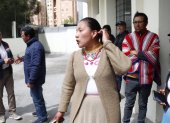Denisse de la Cruz, presidenta del Pueblo Kayambi, llamó a la unidad, pero retrató la división que hay en la Conaie.