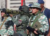 Fotografía del 23 de septiembre de 2025 que muestra a integrantes de la Fuerza Armada Nacional Bolivariana (FANB) en Caracas (Venezuela).
