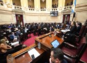 El Senado de Argentina de senadores durante un debate en el Congreso el jueves, 2 de octubre de 2025, en Buenos Aires (Argentina).