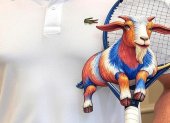Lacoste presentó prendas en las que se sustituyó al cocodrilo con una cabra.