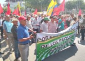 Productores de Daule, Salitre y Santa Lucía protestaron por bajos precios del arroz y la eliminación del subsidio al diésel