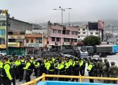 La Policía Nacional resguardó varios puntos de Quito durante las movilizaciones en la capital.