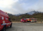 Nueve unidades de combate urbano forestal fueron desplazadas para combatir la novedad en el noroeste de Guayaquil.