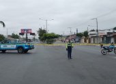 Vía cerrada por procedimiento policial.
