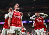 Viktor Gyökeres anotó un doblete en la goleada de los Gunners en Champions ante el Atletico de Madrid.