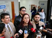 La legisladora Ana Belén Tapia (ADN) acudió le 29 de octubre de 2025 al TCE para presentar sus denuncia.