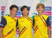 Emilio Camacho, Jaime Robles y Sergio Castro Loedel serán los representantes de Ecuador en la Junior Davis Cup.