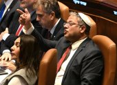 Imagen de archivo del ministro ultraderechista Itamar Ben Gvir, en la Knéset (Parlamento israelí).