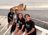 Cuatro estudiantes ecuatorianos fueron parte de una experiencia inmersiva en las islas Galápagos.