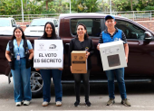 En el simulacro del Voto en Casa, desarrollado el 7 de noviembre del 2025, rumbo a la consulta popular y referéndum.