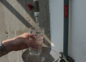 Así sale el agua potable en la planta La Toma, que es operada por la concesionaria Interagua.