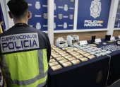 En la imagen, droga incautada por la Policía Nacional española, junto con la Administración de Control de Drogas de Estados Unidos (DEA) y autoridades policiales de Países Bajos.