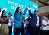 Luisa González y Andrés Arauz fueron binomio presidencial en 2023.