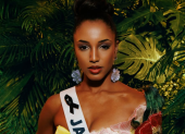 Miss Jamaica sufre un accidente en la preliminar del Miss Universe.